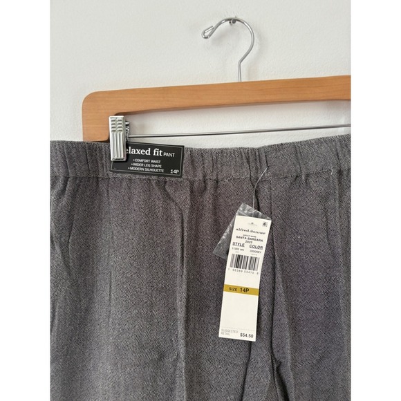 Women's - Alfred Dunner Santa Barbara Straight Fit Ankle Pant – Gray – 14P – NWT - Picture 5 of 5